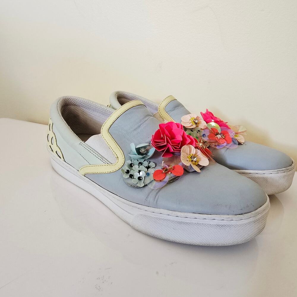 Sophia Webster Lilico Sequin Adele Sneaker Blue Pink 3D Women's Size EU 39